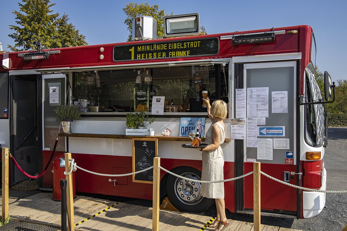 Roter Bus als Speisetruck