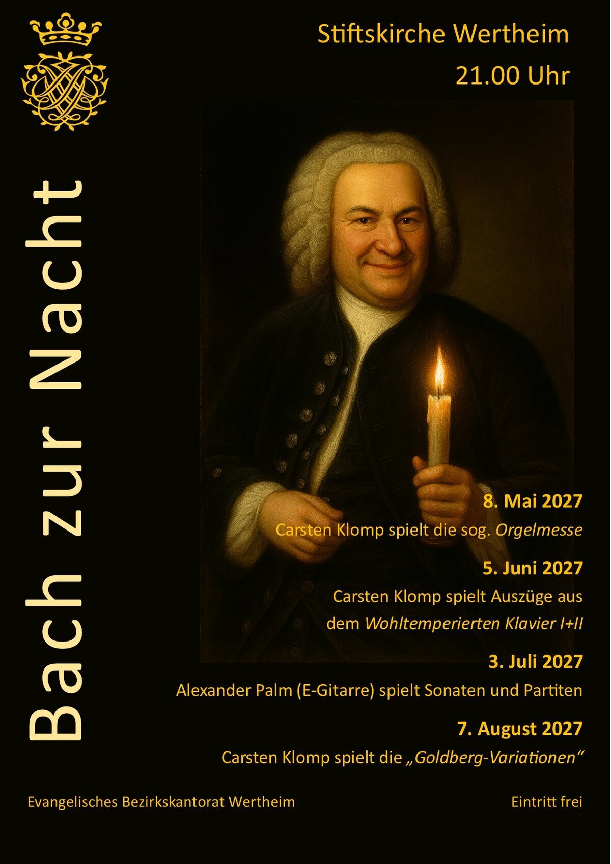 Bach zur Nacht Plakat für Veranstaltung